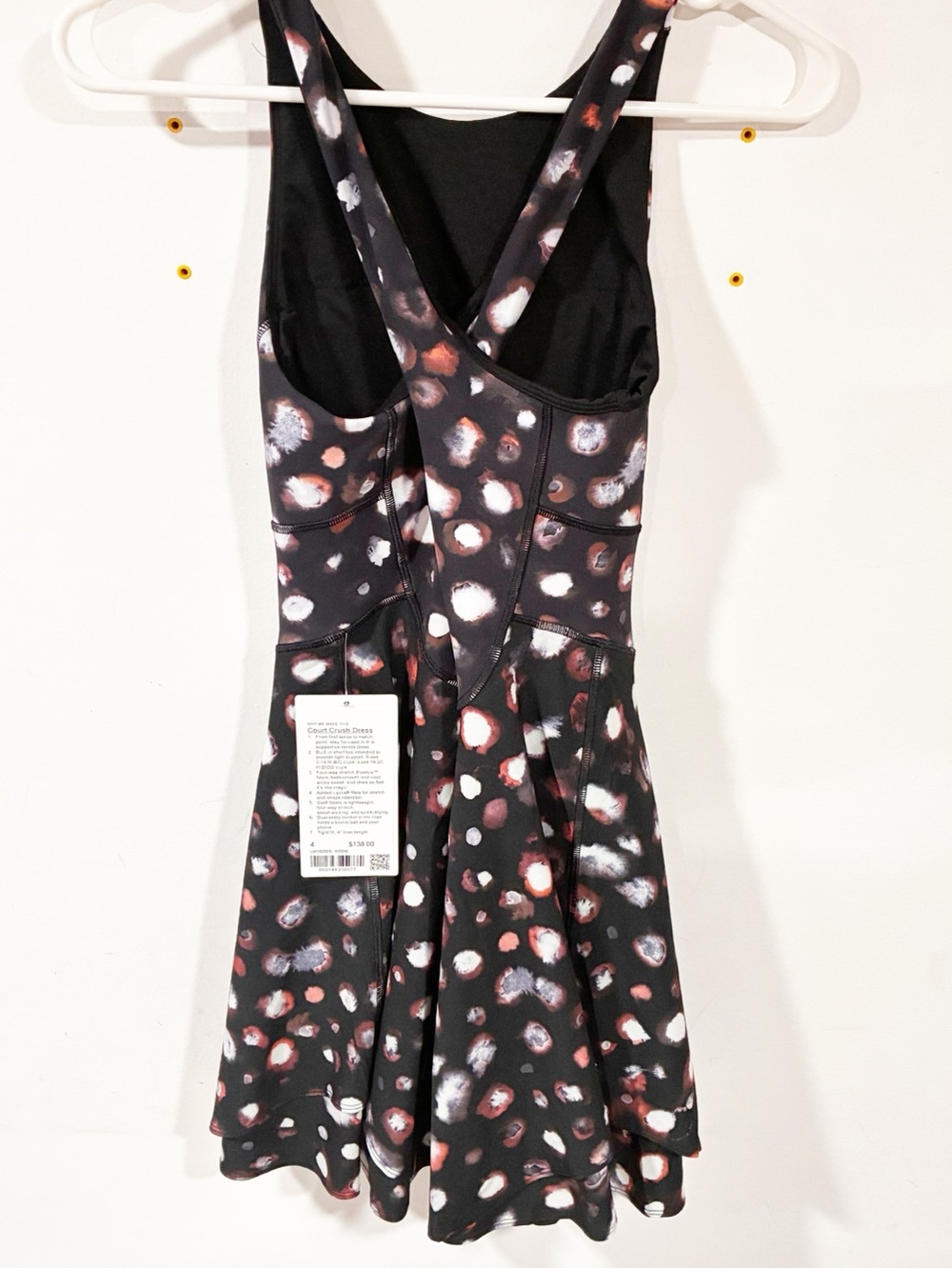 Lululemon Court Crush Dress Size 4 HZOM Haze Dot Inverse Orange Multi NEW - Picture 4 of 4